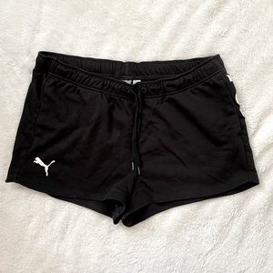 Black Cotton Puma Athletic Shorts